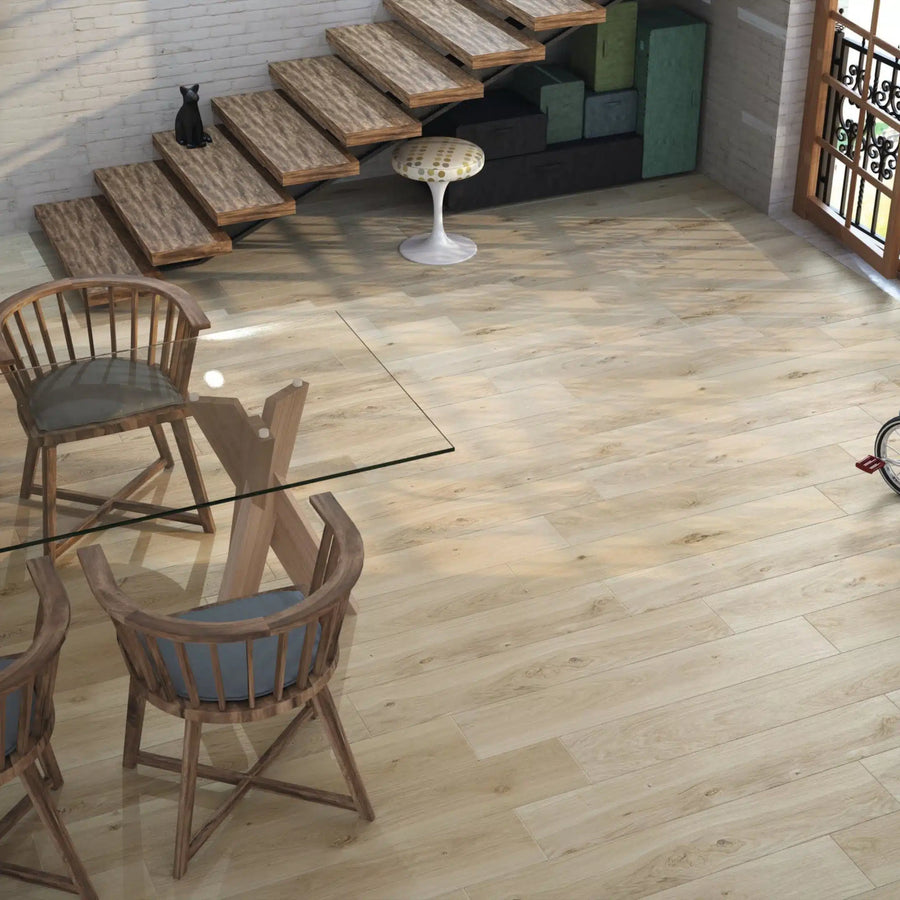 Oregon Haya Rect Wood Tile floor view