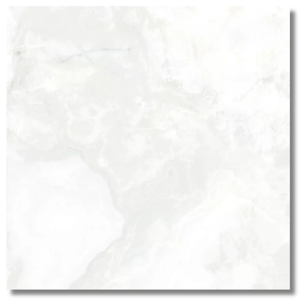 Oni White tile wall application polished effect
