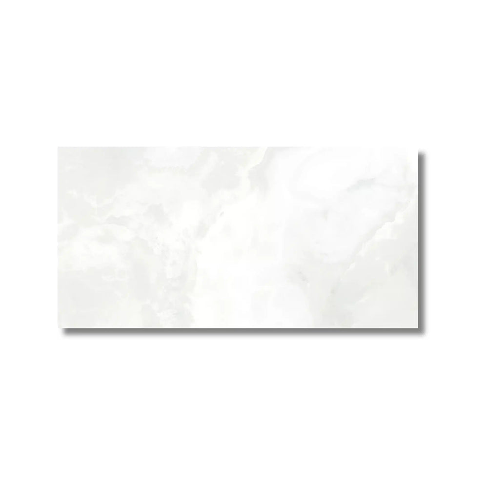 Oni White polished porcelain tile 600x1200mm