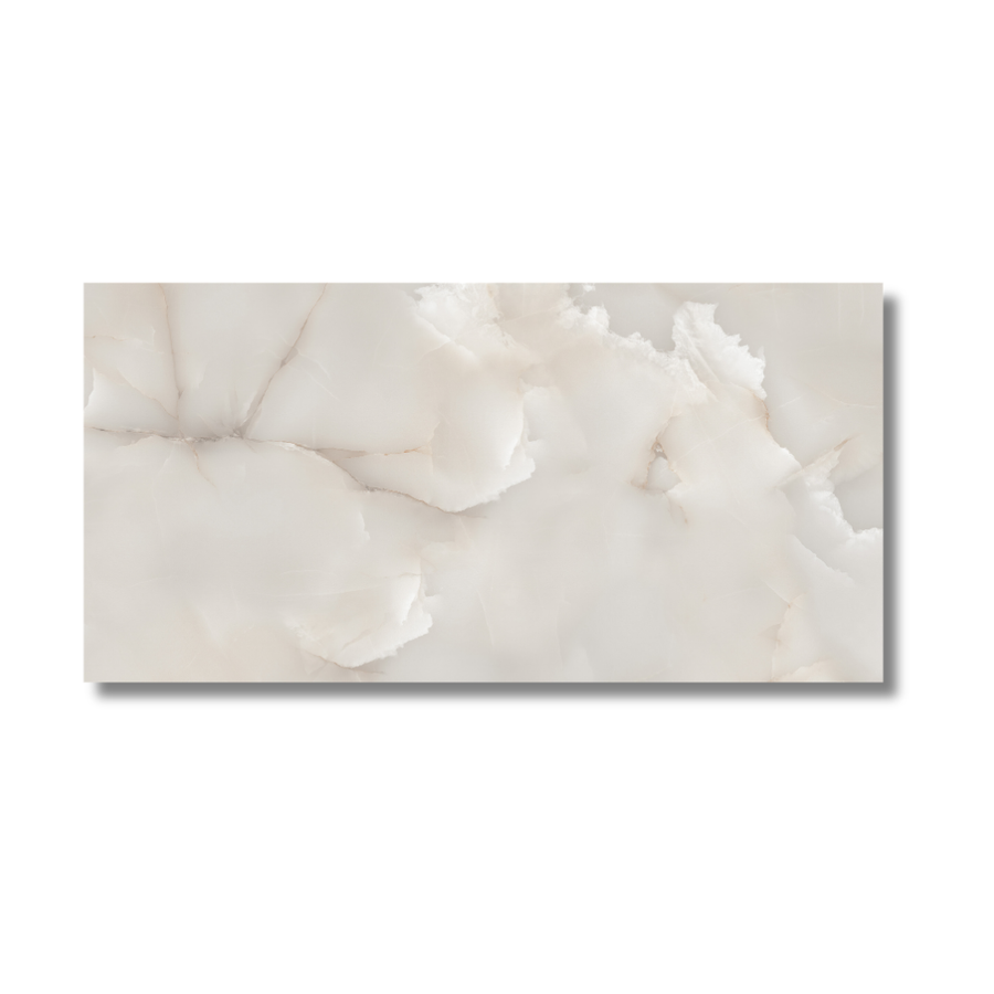 Cream porcelain marble effect tiles for wall and floor