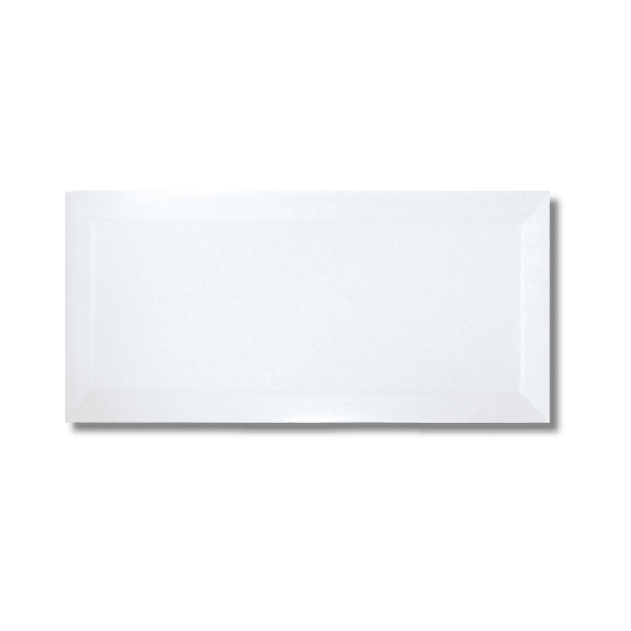 Metro White gloss wall tile 200x100