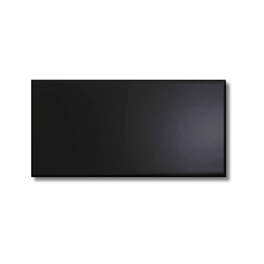 Central Black gloss ceramic wall tile