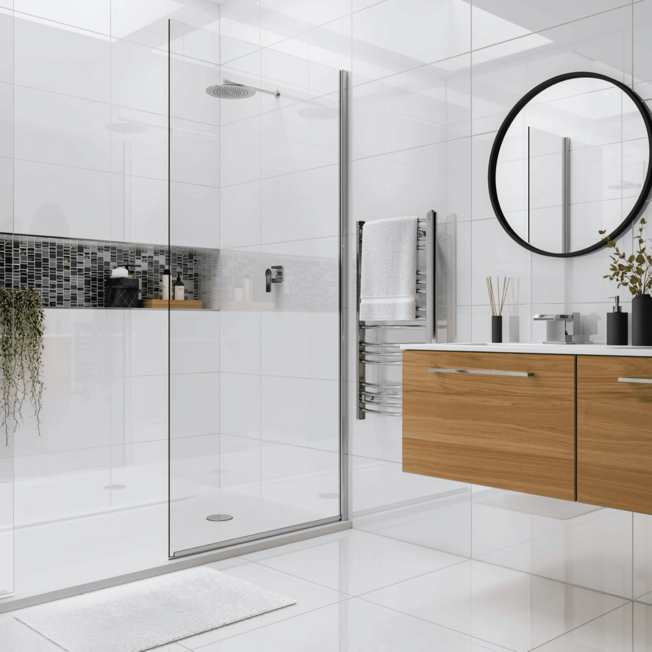 Space White porcelain wall tile