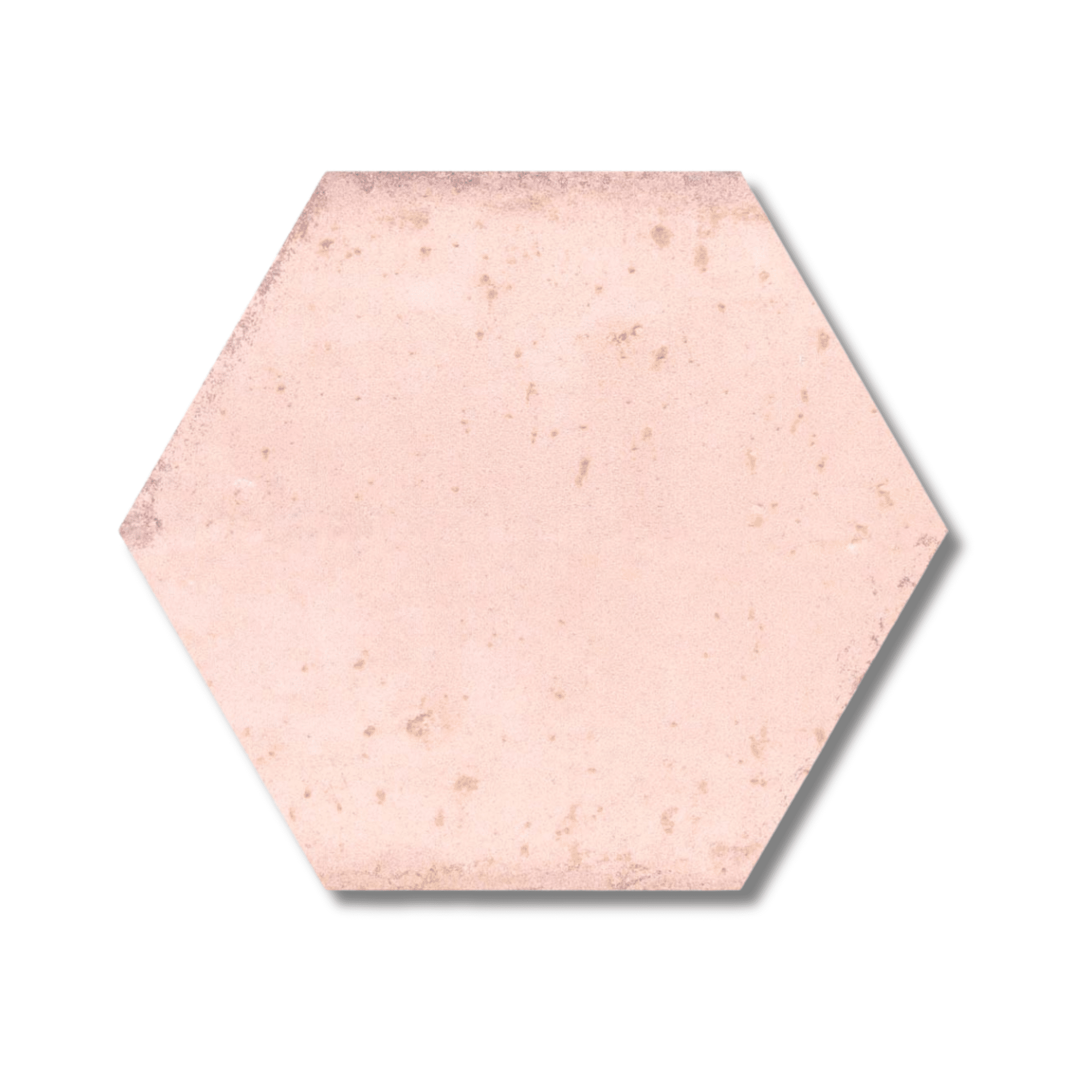 Hope Rose ceramic hex tile wall