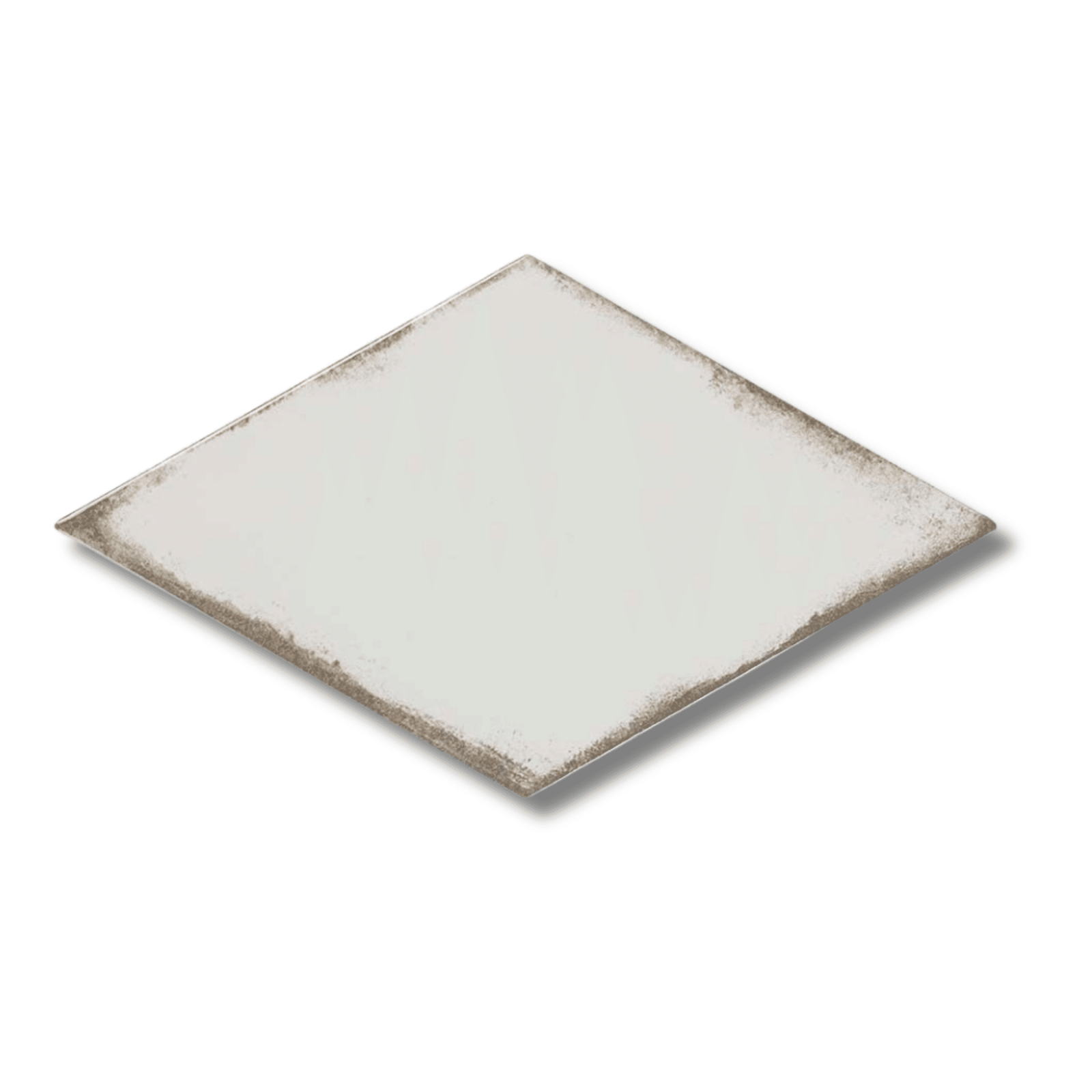 Vintage Rhomboid ceramic wall tile white