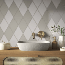 Gloss rhomboid ceramic wall tile