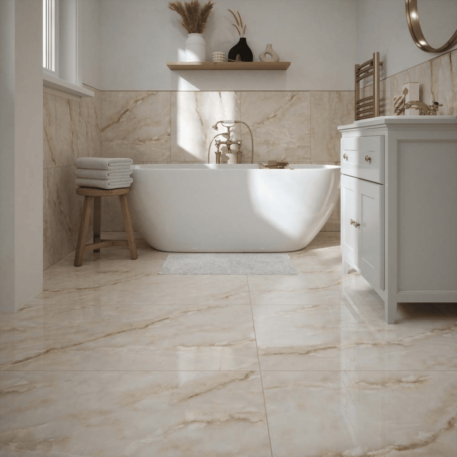 Athena Pearl wall and floor tile