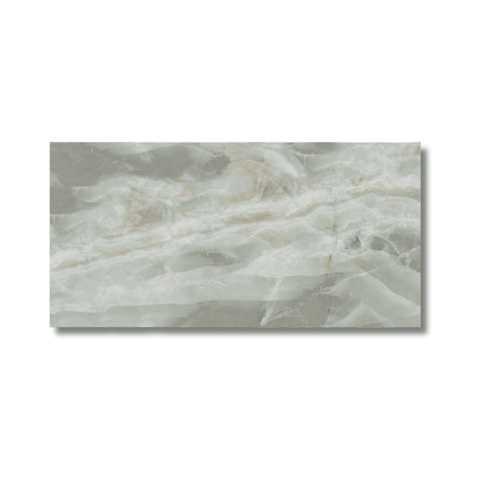 Emerald green marble effect tile