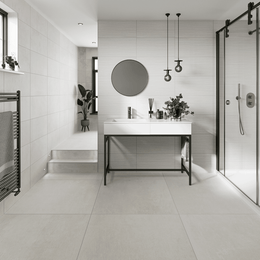 Matt white porcelain wall tile