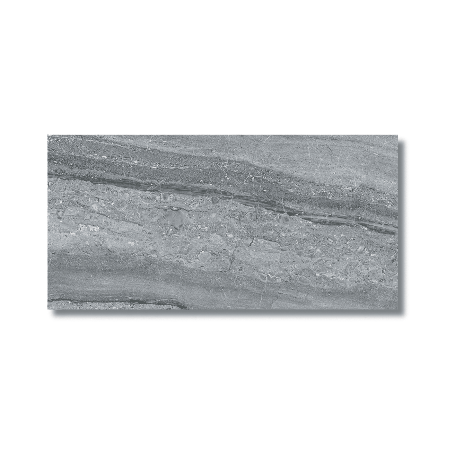 Laurent Grey gloss ceramic wall tile