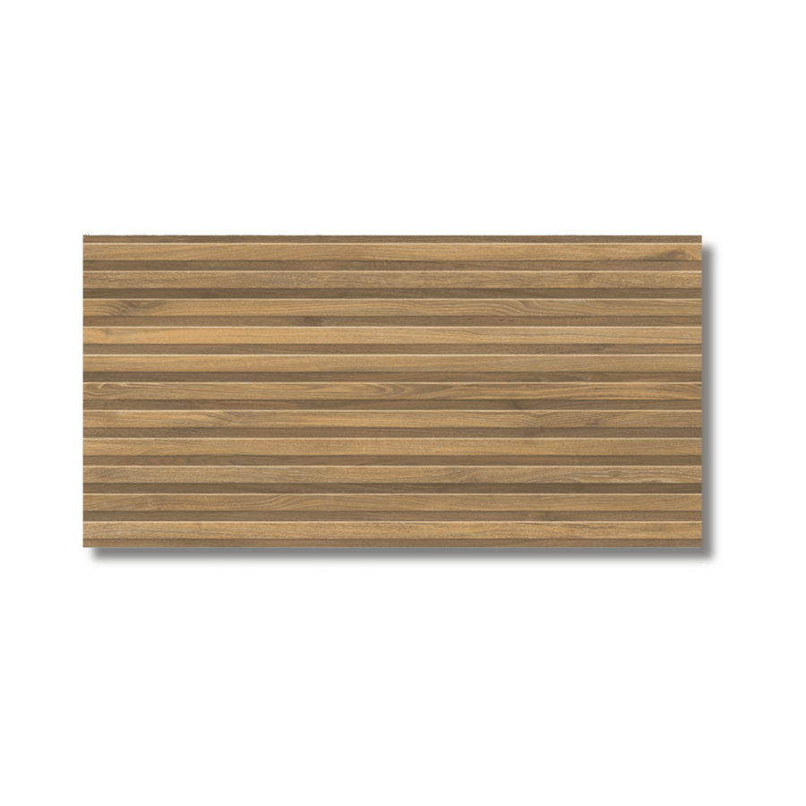 Kinabalu Dark Oak porcelain tile wall