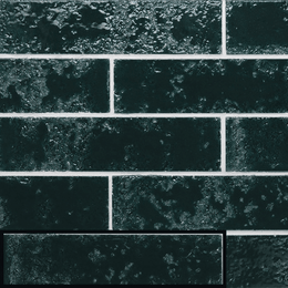 Glossy blue ceramic metro tiles for wall design