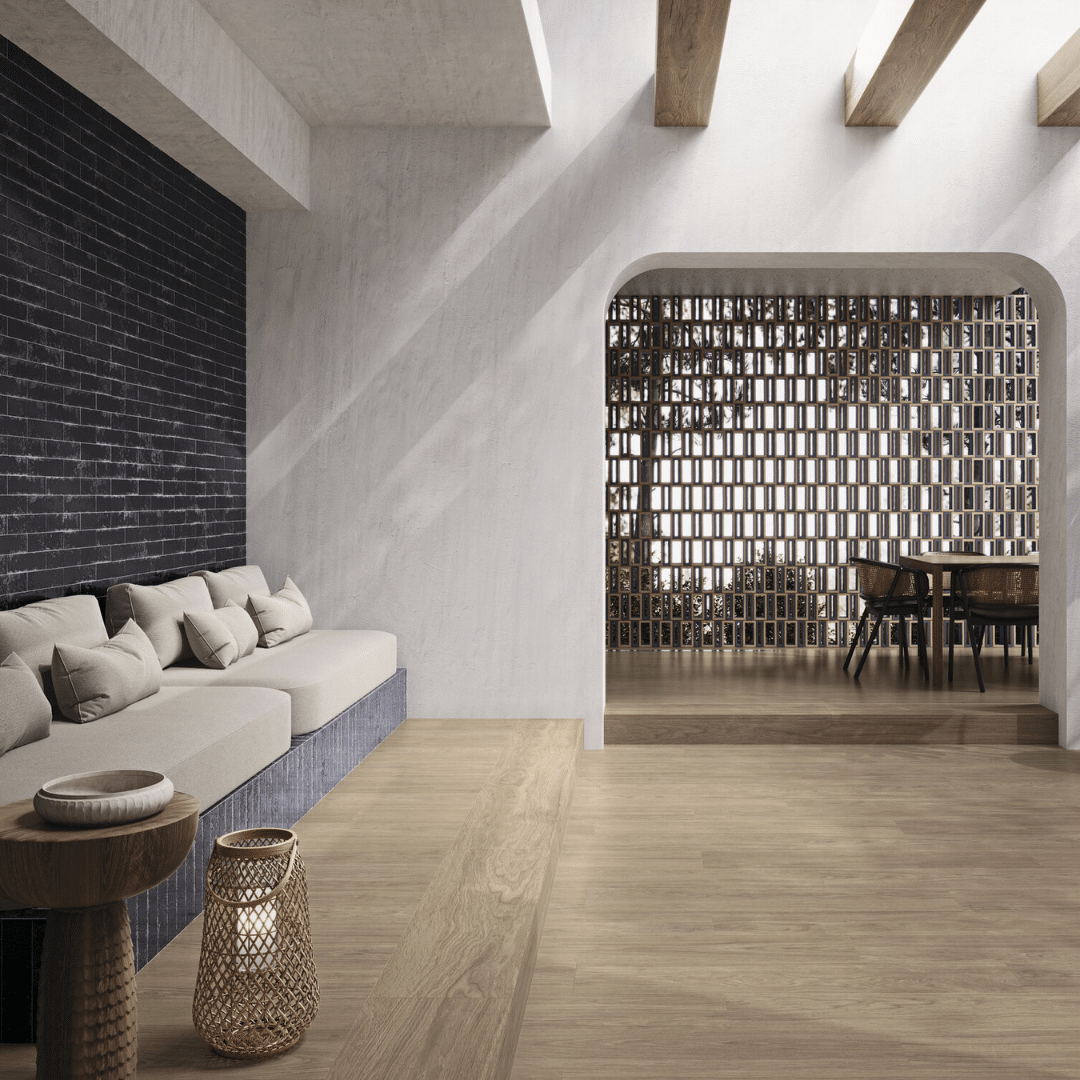 Pukkaia Midnight glossy ceramic metro wall tiles