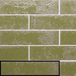 Glossy moss green ceramic metro tiles for walls