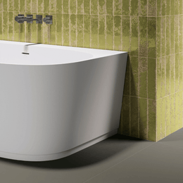 Ceramic glossy moss green metro tiles wall finish