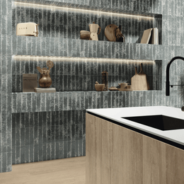 Glossy teal blue ceramic metro tiles for walls