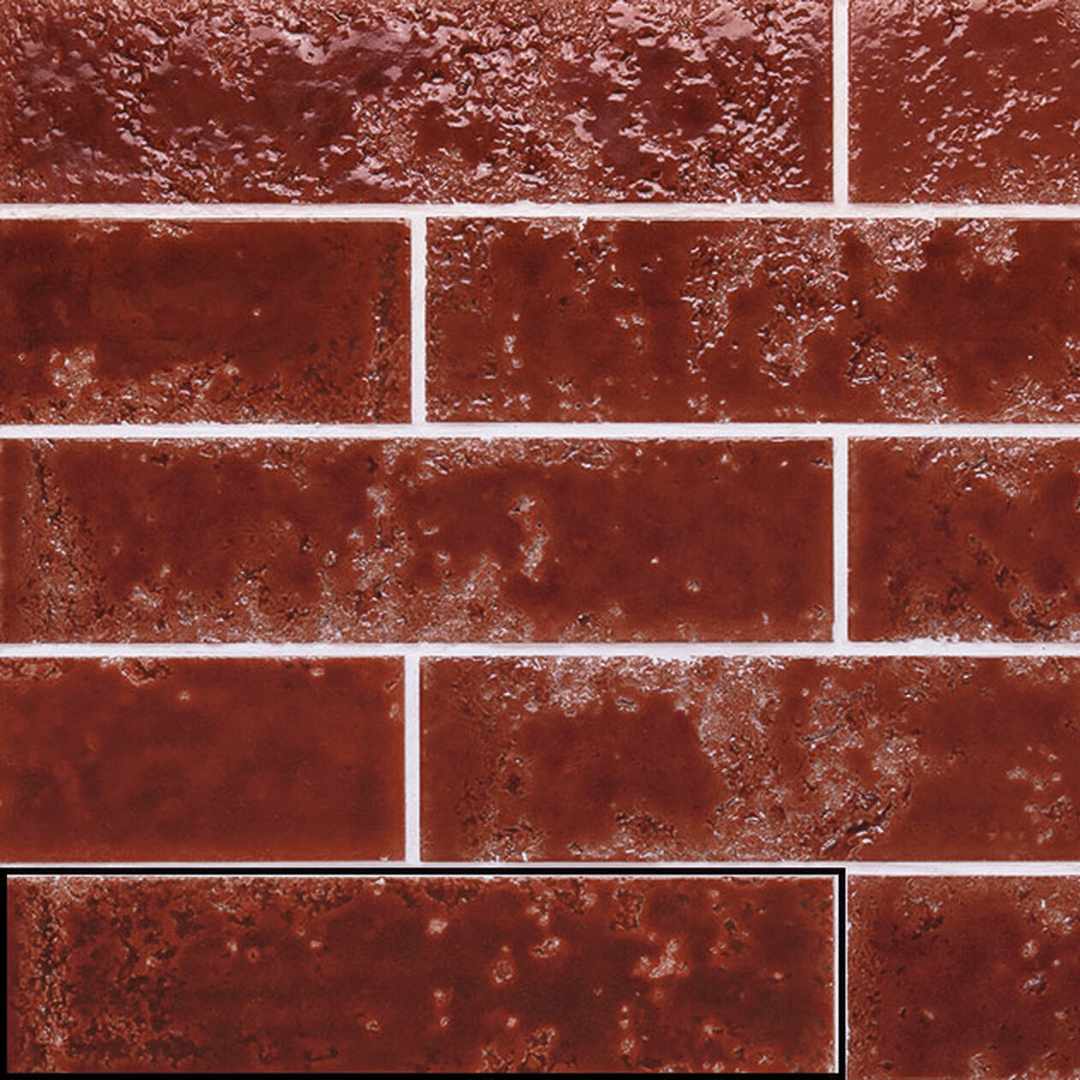 Glossy ceramic Terracotta metro style wall tiles