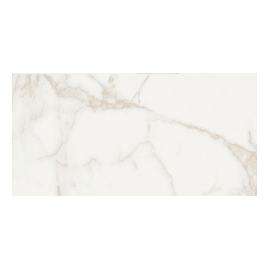 White porcelain tiles showing elegant marble inspired veining