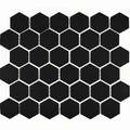 Pixel Black Hexagon Matt porcelain wall and floor tiles