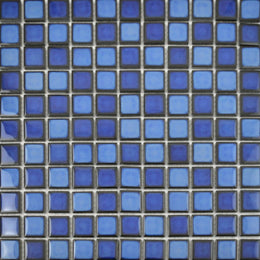 Pixel Ocean Blend blue porcelain mosaic wall floor tiles