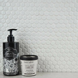 White circular porcelain mosaic tiles for stylish interiors