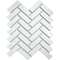 Pixel White Herringbone Gloss porcelain wall floor tiles