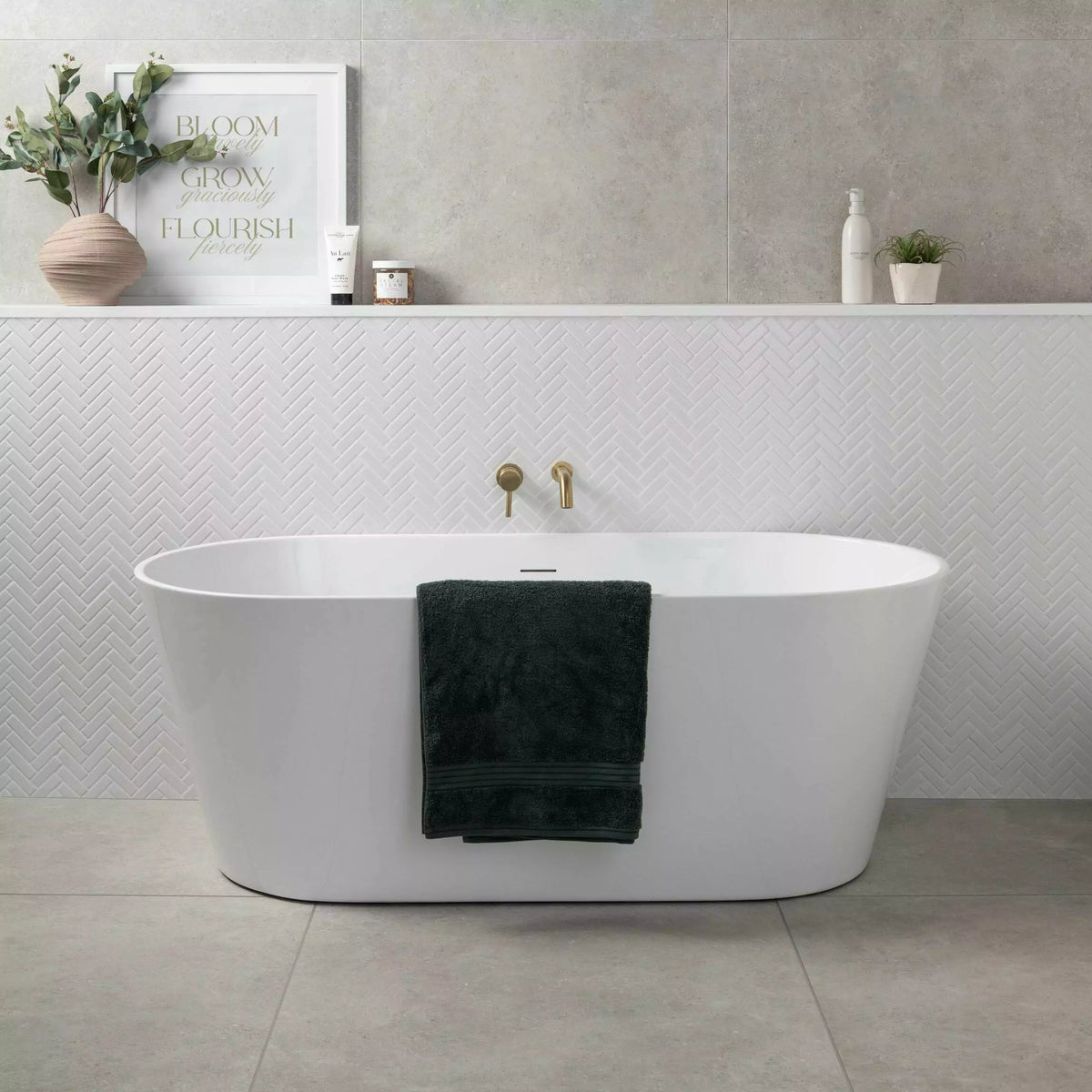 Polished white porcelain mosaic wall and floor tile design