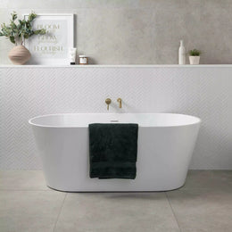 Polished white porcelain mosaic wall and floor tile design