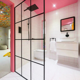 Modern white hexagon mosaic wall and floor tiles