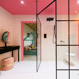 Gloss white porcelain hexagon tiles for floor design