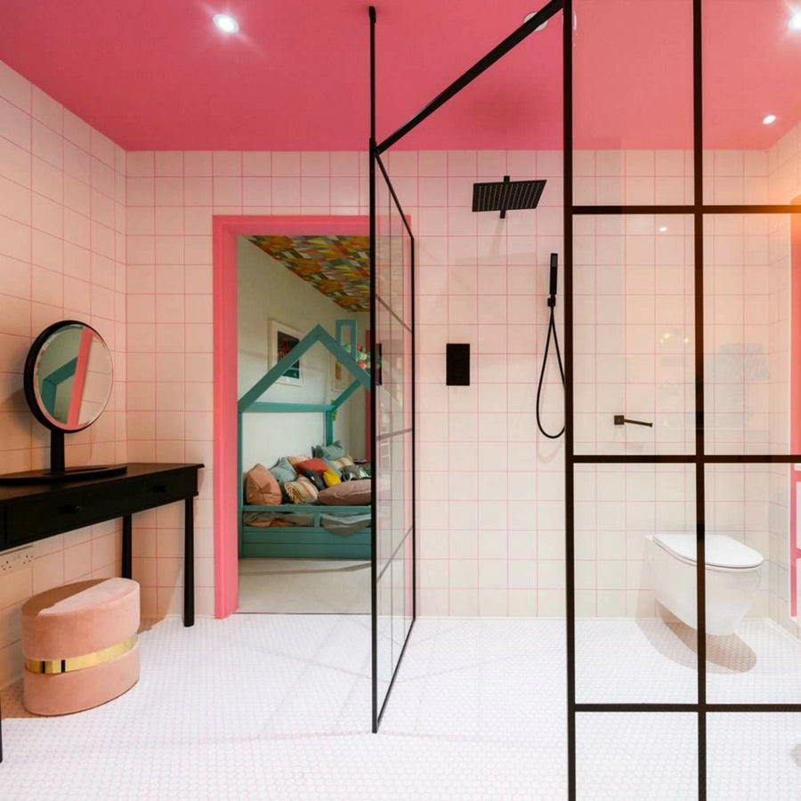 Gloss white porcelain hexagon tiles for floor design