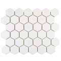 Pixel White hexagon gloss porcelain mosaic wall floor tiles