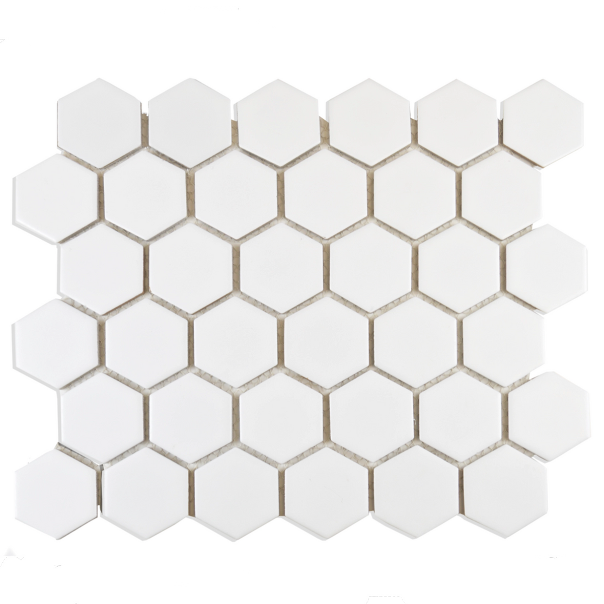 Pixel White hexagon gloss porcelain mosaic wall floor tiles