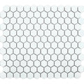 Pixel White Hexagon Matt porcelain wall floor mosaic tiles