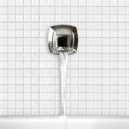 White porcelain mosaic tiles with polished glossy finish