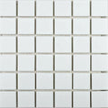 Pixel White Square Gloss porcelain mosaic wall floor tiles