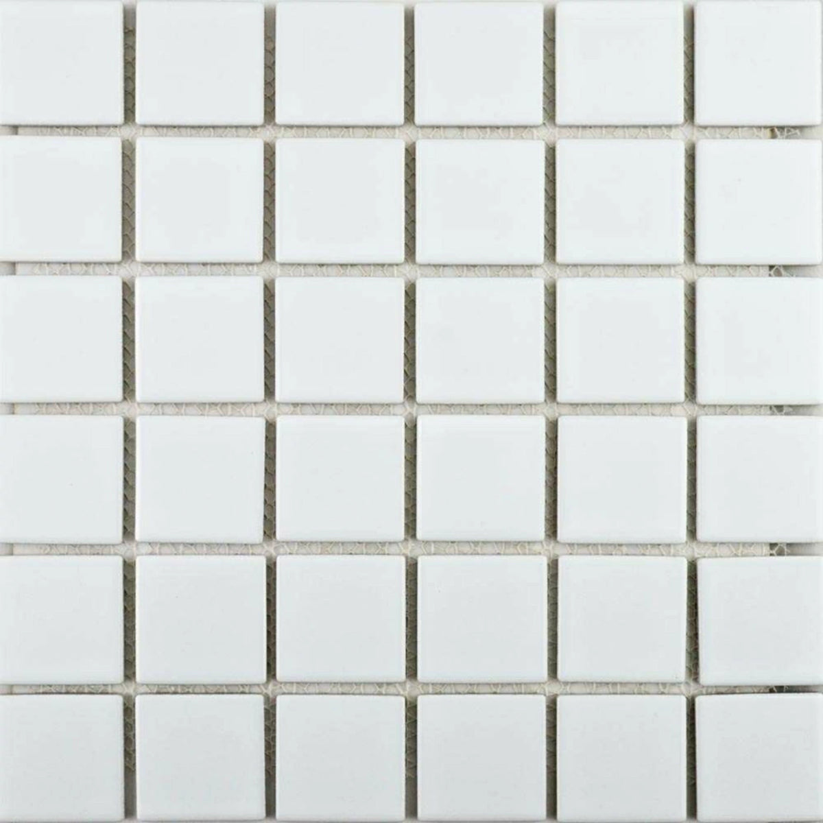 Pixel White Square Gloss porcelain mosaic wall floor tiles