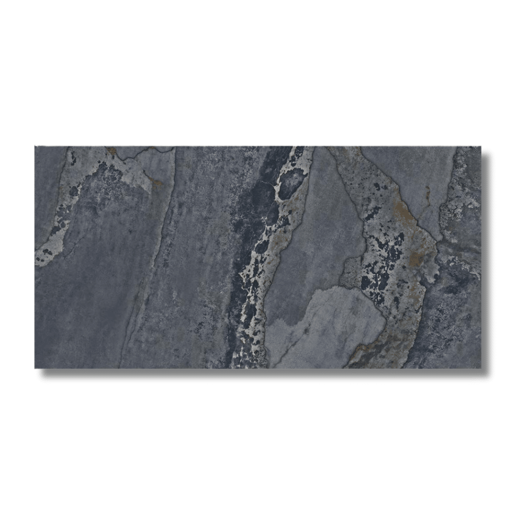 Blue metallic porcelain tile suitable for hallway and bathroom