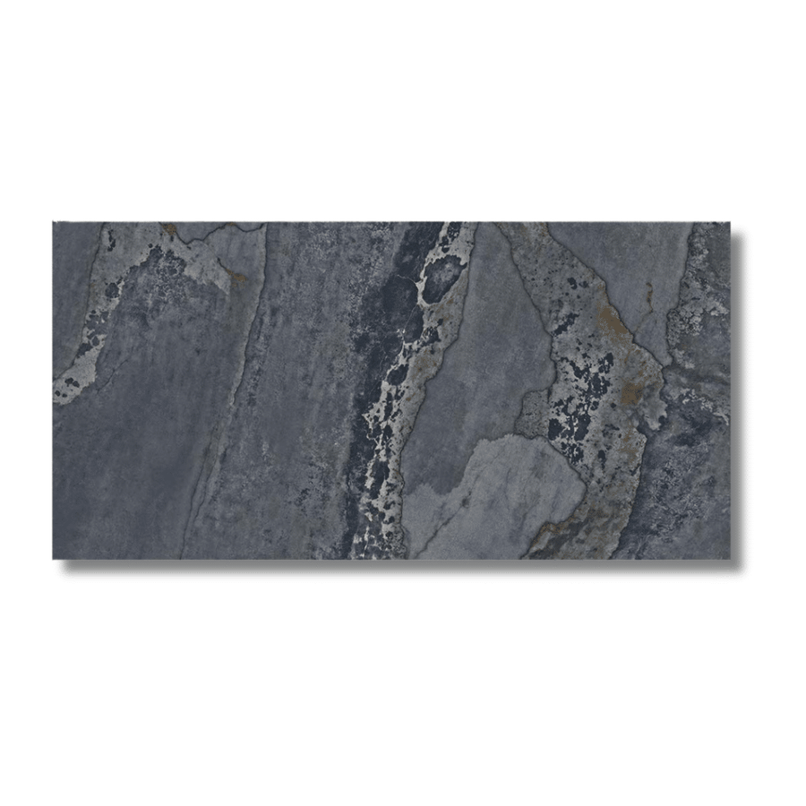 Blue metallic porcelain tile suitable for hallway and bathroom