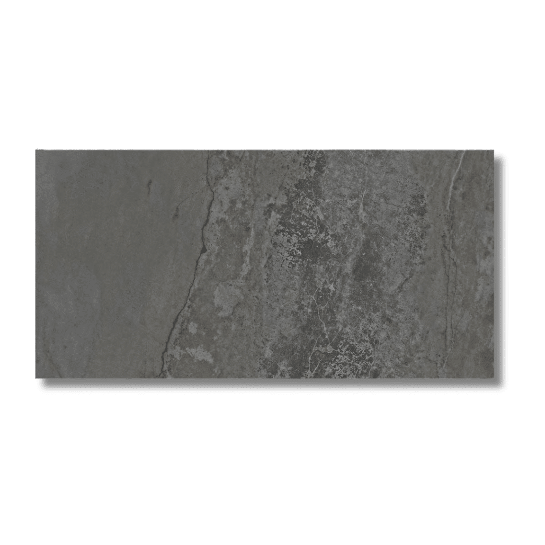 Planet Dark black porcelain tiles for hallway and bathrooms