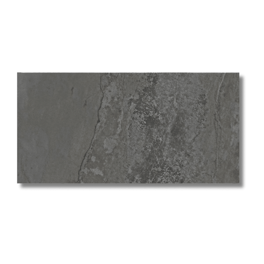 Planet Dark black porcelain tiles for hallway and bathrooms