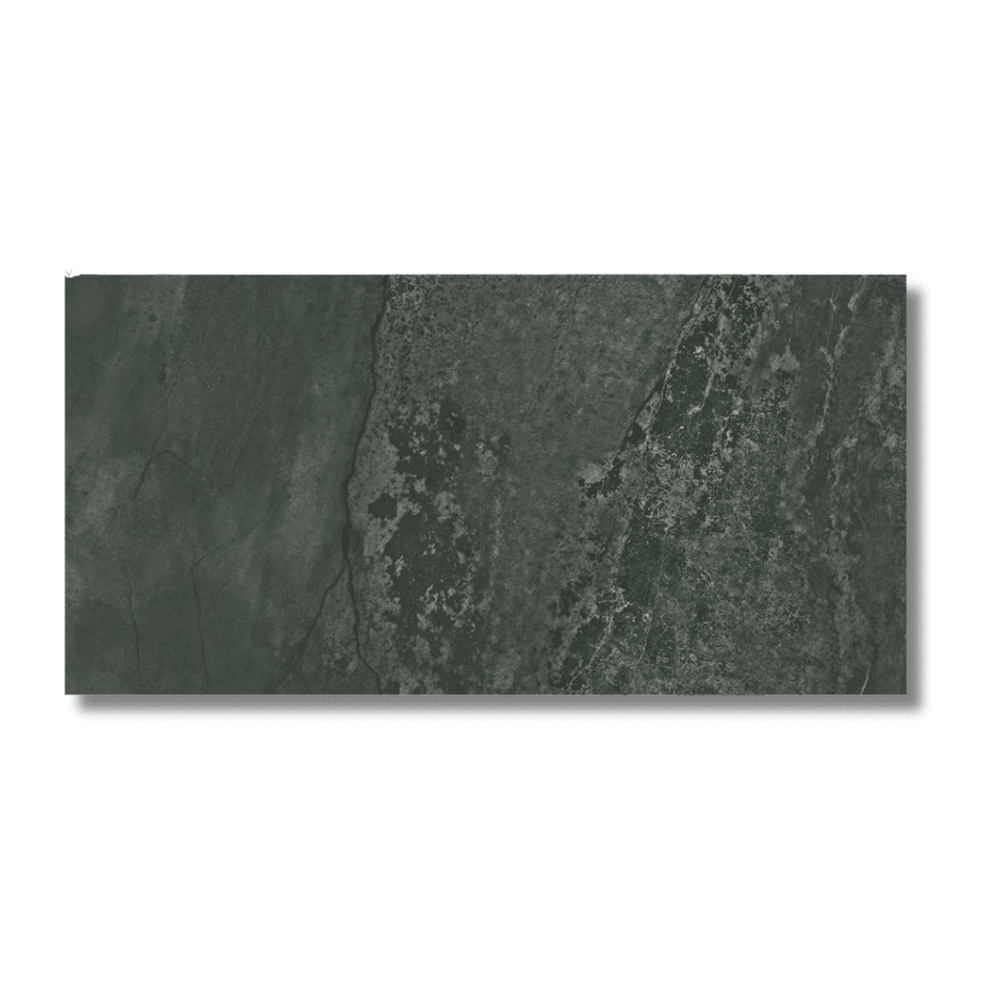 Modern metallic green lappato porcelain tile interior use