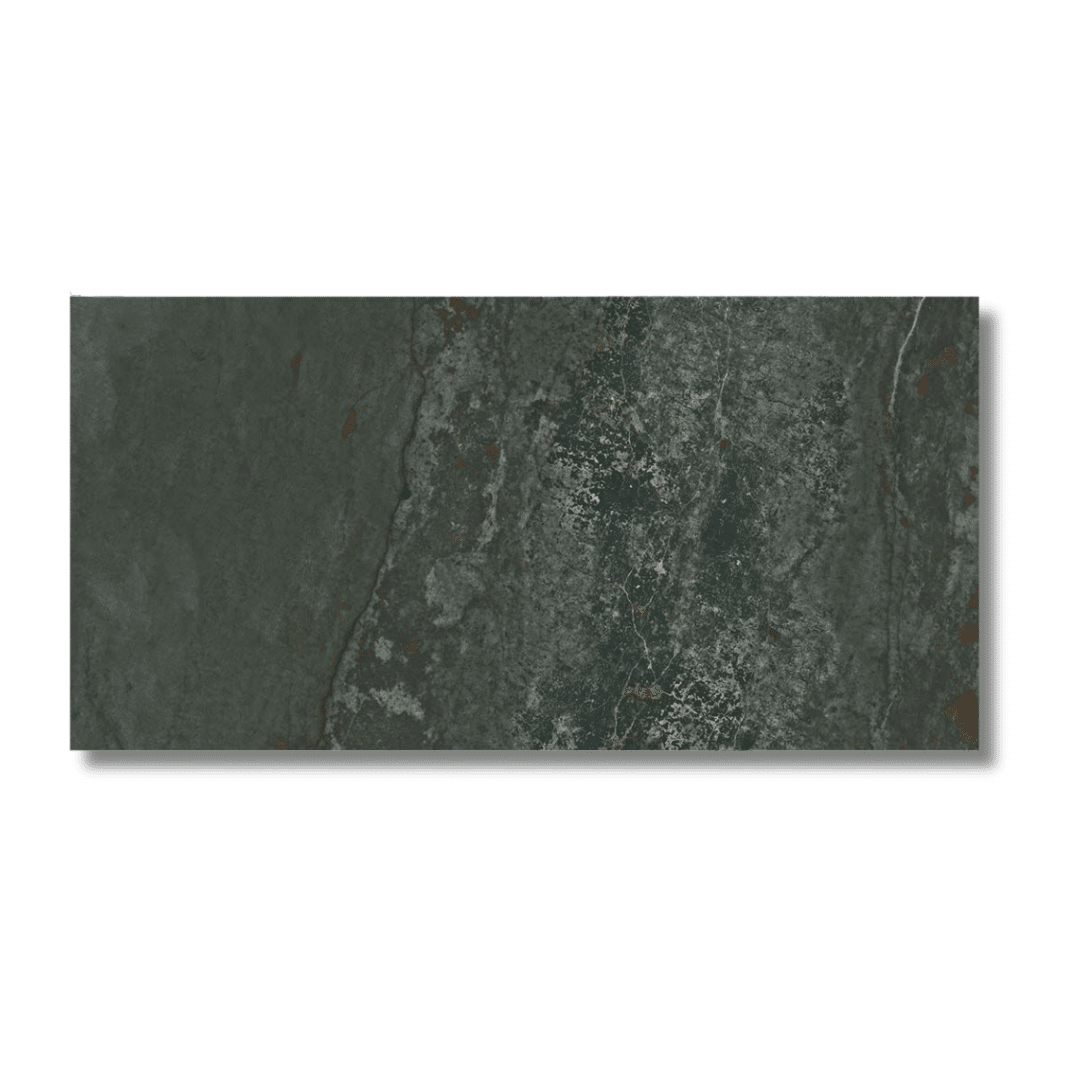 Green metallic porcelain tile suitable for hallway and bathroom
