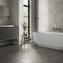 Grey lappato porcelain wall floor tile for modern hallway