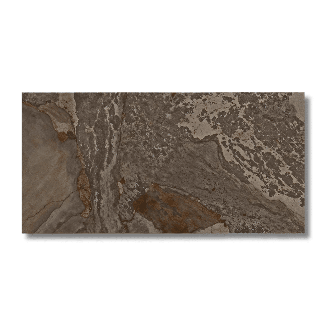 Planet Oxid porcelain tile with metallic look for wall floor