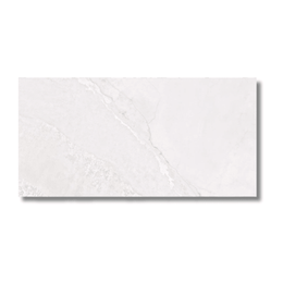 Metallic look porcelain tile in white lappato finish