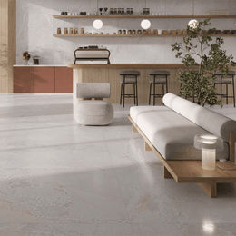 Planet White metallic lappato porcelain tile for wall and floor