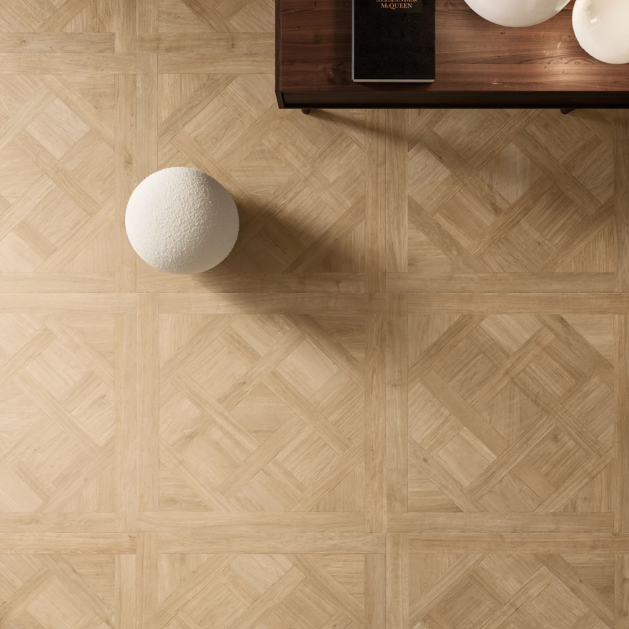 Brown porcelain wood look tiles for modern floor interior