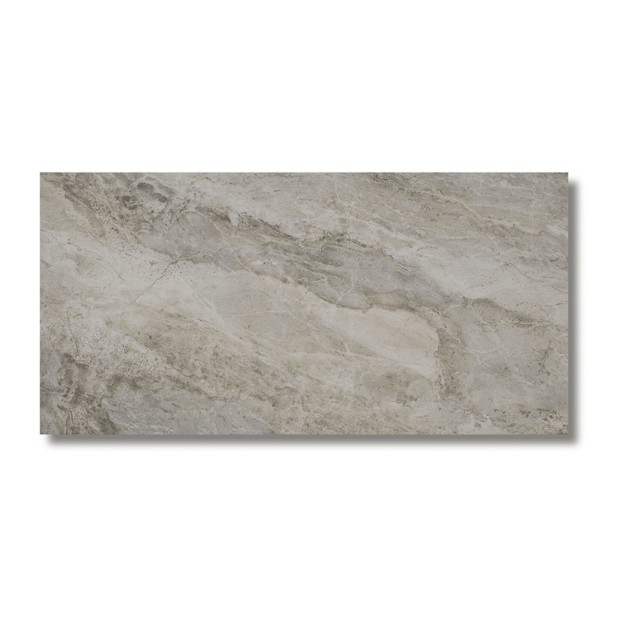 Matt finish porcelain stone effect tiles in dark grey