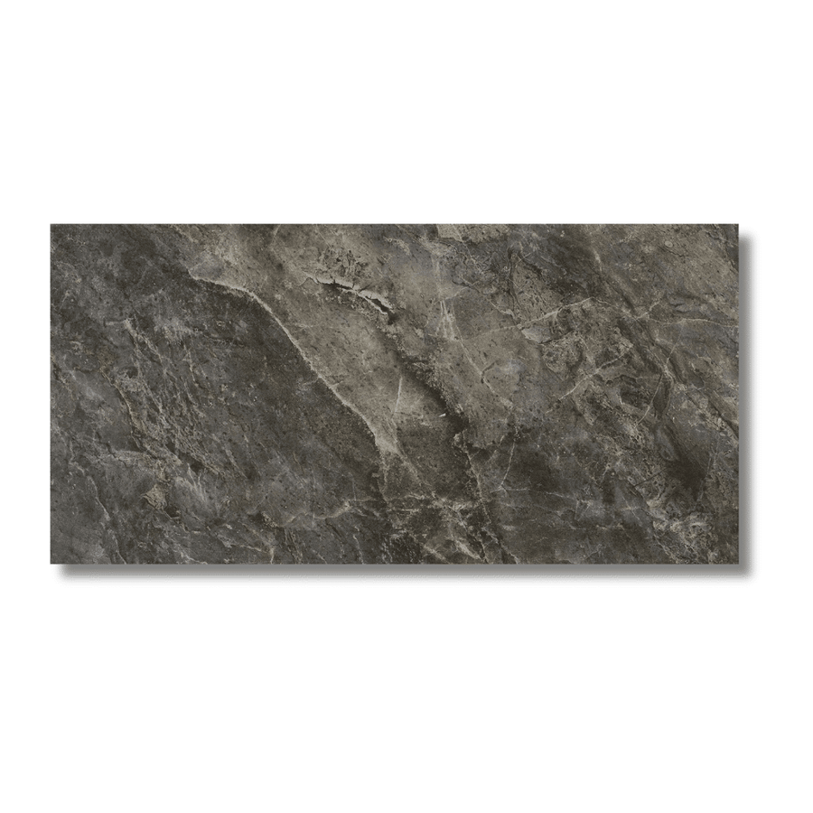 Matt stone porcelain wall and floor tile textured brown